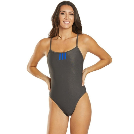 Adidas Solid Stripes C - Back One Piece Swimsuit