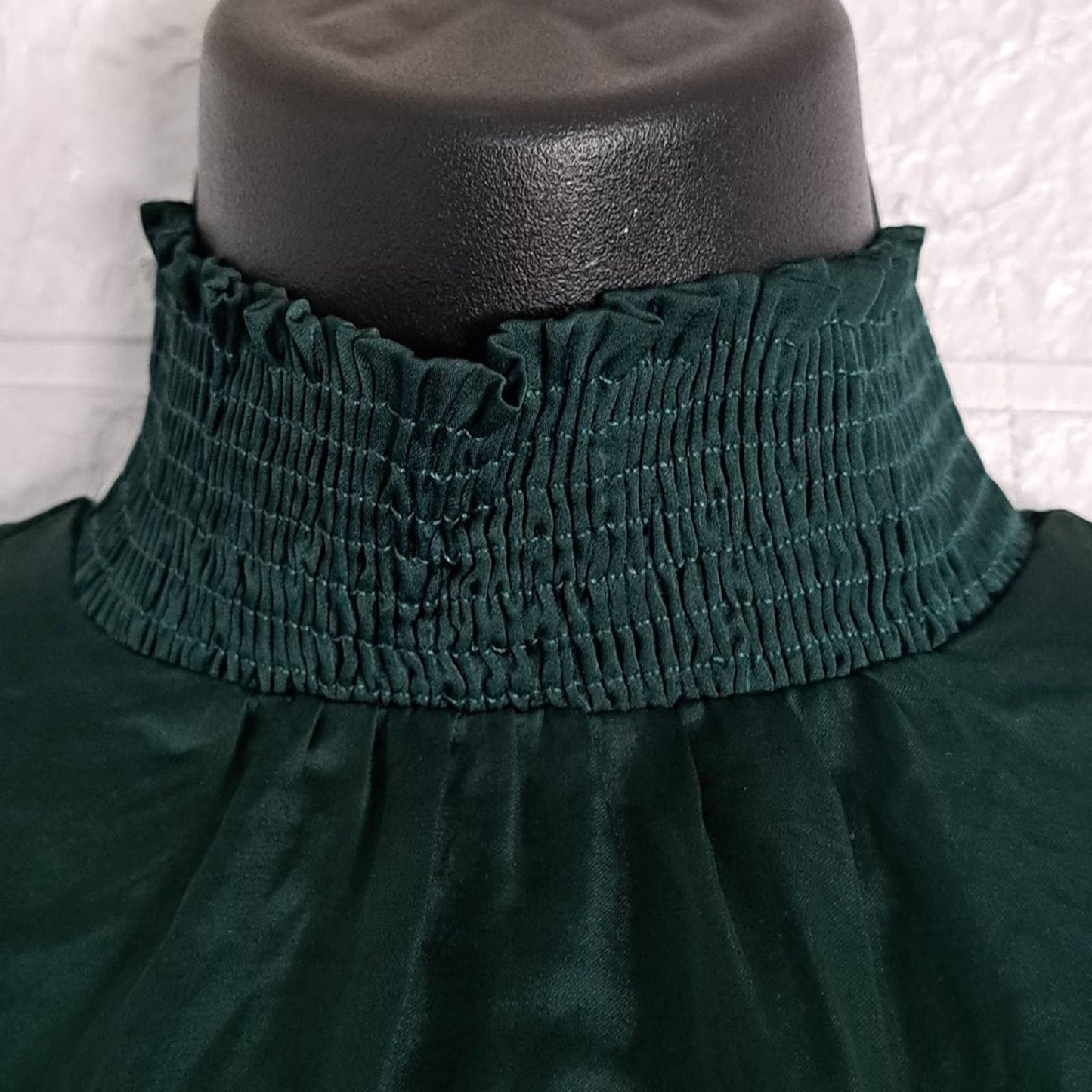 1. State Smock Neck Blouse XS Green