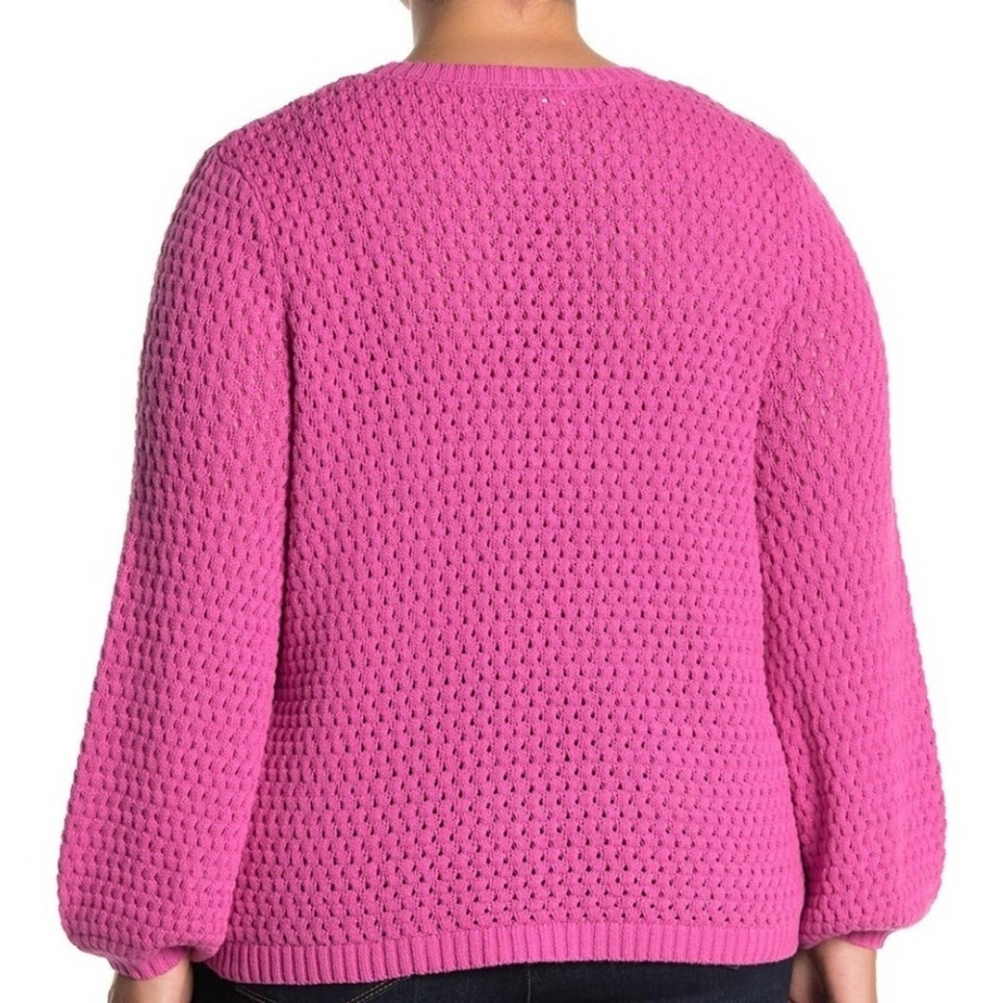 14th & Union Popcorn Knit Sweater Pink