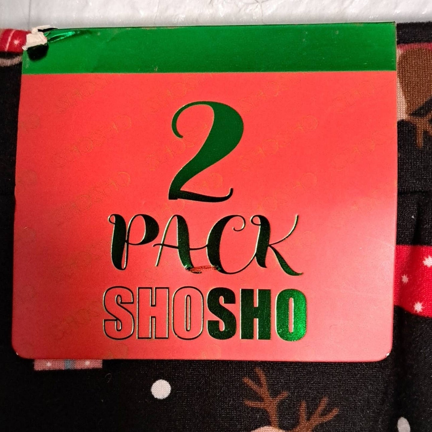 2 Pack ShoSho Leggings Buttery Soft Christmas Dachshund