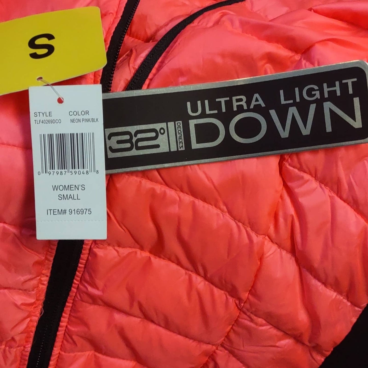 32 Degrees Heat Weatherproof Mix Media Jacket Neon Pink Small